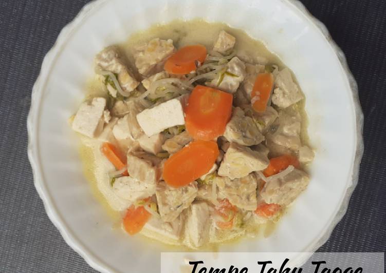 Resep Tempe Tahu Taoge Masak Santan Lezat