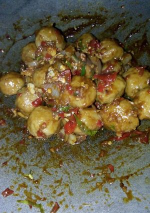 Foto resep Bakso pentol pedas sepedas pertanyaan kapan nikah