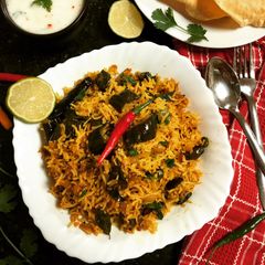 A picture of Eggplant Rice.