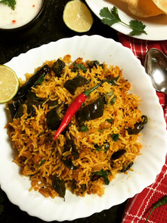 A picture of Eggplant Rice.