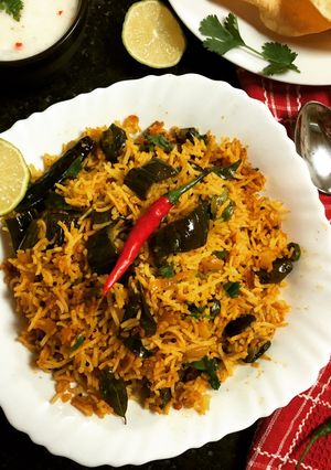 A picture of Eggplant Rice.