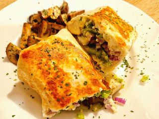 Creamy Mushroom Burrito (Vegetarian)