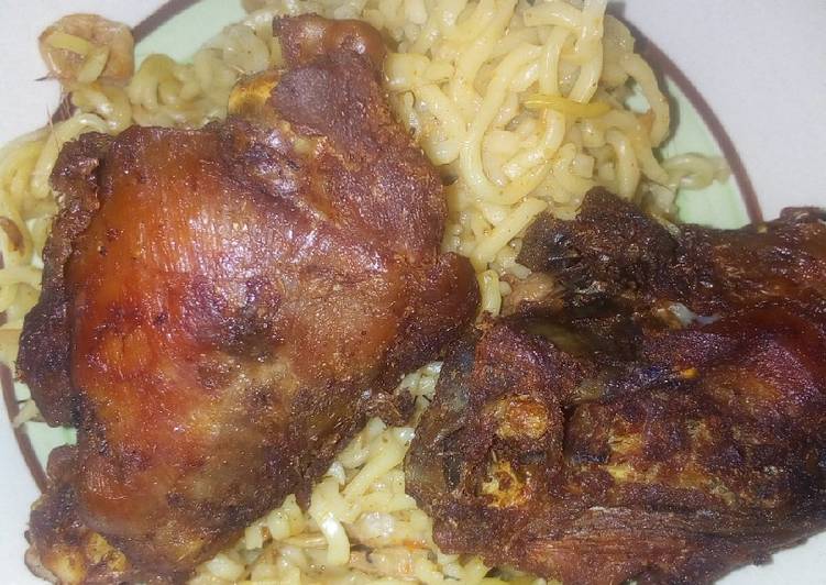 Simple Way to Make Perfect Indomie and chicken