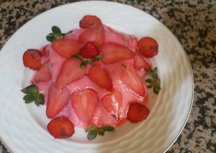 Comment Servir Flan aux fraise