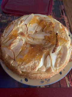 Una foto de Bizcocho de manzana y limón