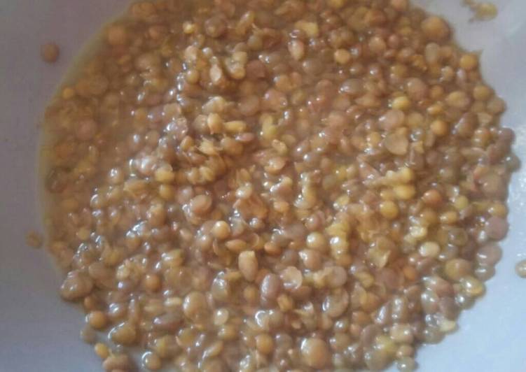 Lentejas simples con ajo