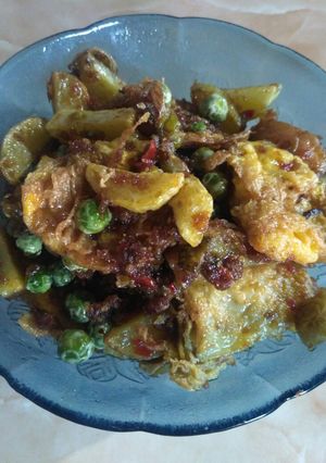 Foto resep Sambal telor kentang dan rimbang