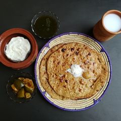 A picture of Missi Roti Punjabi style.