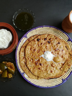A picture of Missi Roti Punjabi style.