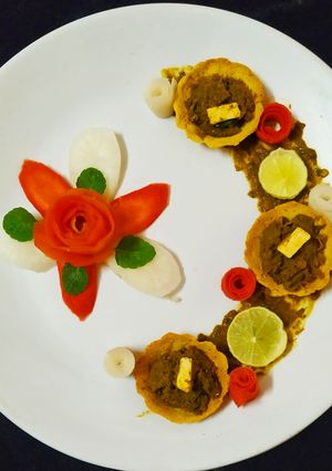 मक्की टार्ट विथ सरसो का साग(Makki tart with sarson saag recipe in Hindi) रेसिपी मुख्य फोटो