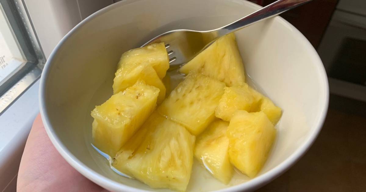 Piña en almíbar Receta de María B- Cookpad