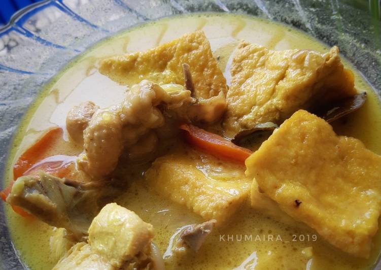 Resep Kare Ayam Mix Tahu, Enak
