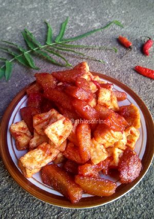 Foto resep Tumis Tahu Pempek Pedas Manis