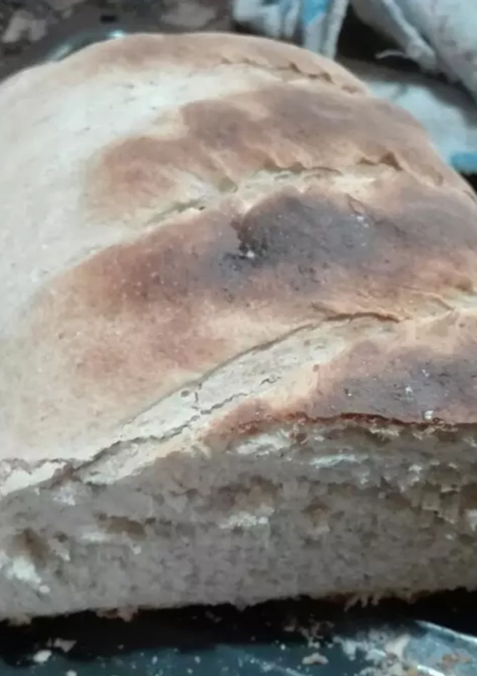 Una foto de Pan casero con masa madre