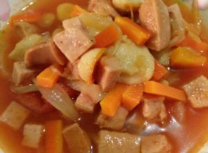 Foto resep Sup Merah Ham Maling