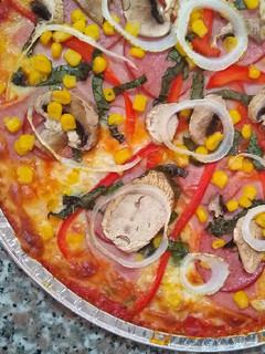 Una foto de Pizza con masa de Coliflor