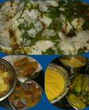 Mirch ke pakode and dahi raita mix with boondi