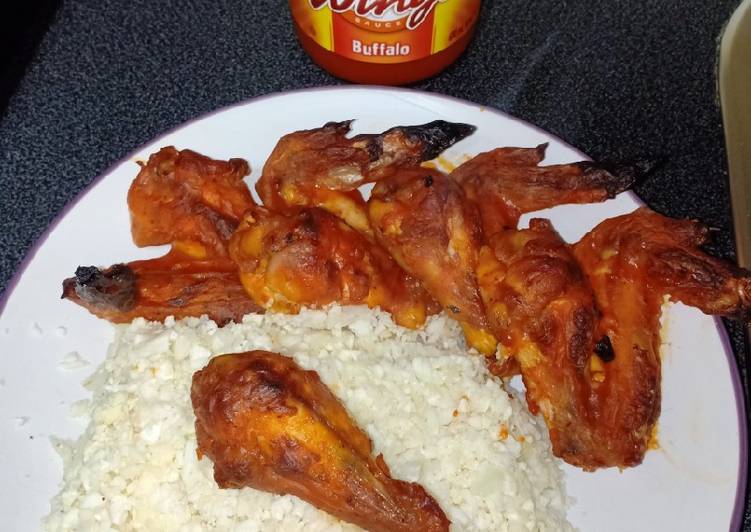 BÚFALO WINGS 🇺🇲 CON COLIARROZ. Sin gluten/low carb/keto/paleo