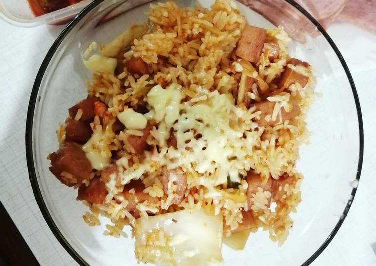 Recipe of Speedy K&#39;s Kimchi Fried Rice with Spam