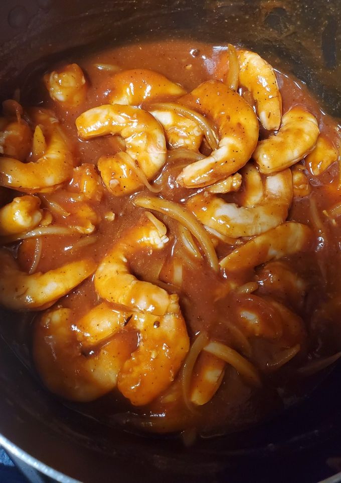 Una foto de Camarones a la diabla