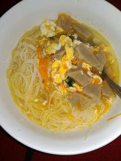 Foto resep Misoa kuah (bening) bakso, telur kocok