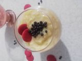 پودینگ وانیلی و آلبالویی🍒😋