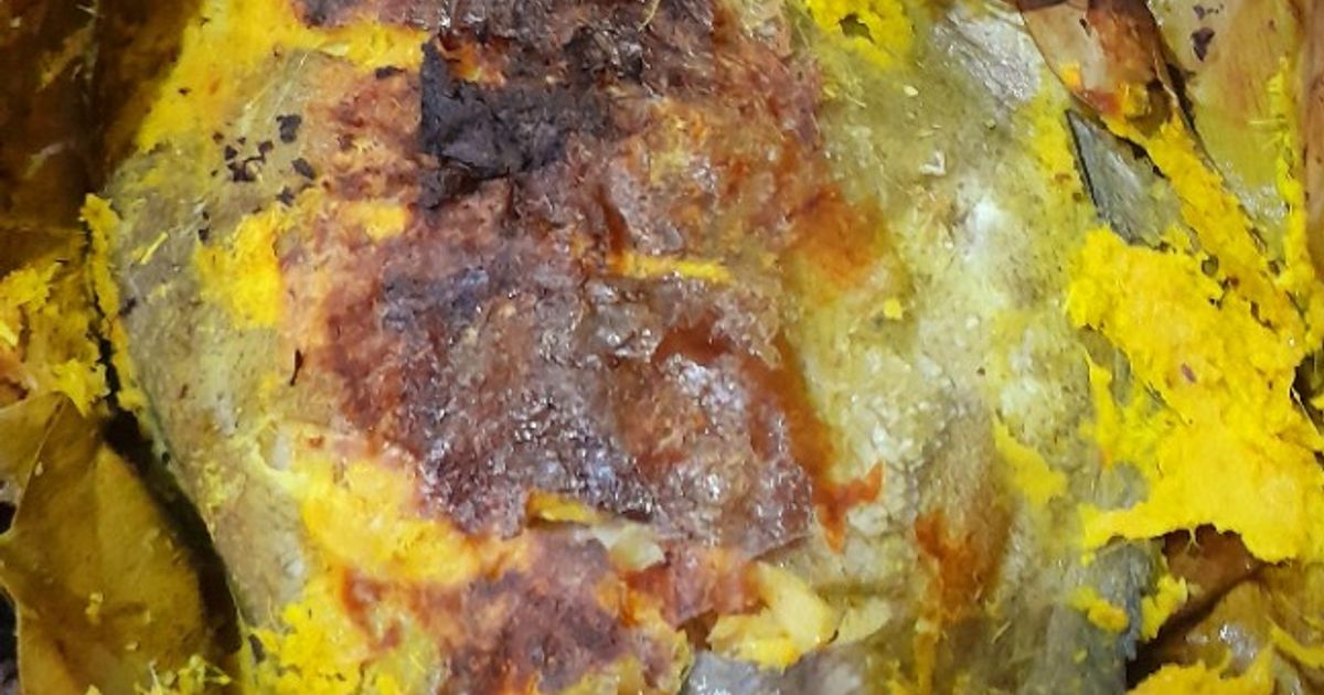 Ikan bawal pepes kering(bakar Bumbu pepes)