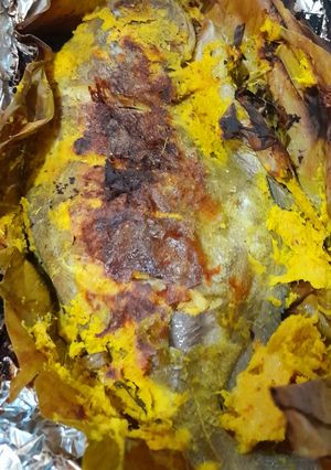 Foto resep Ikan bawal pepes kering(bakar Bumbu pepes)