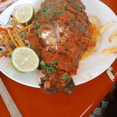 Wet fried fish A picture of Wet fried fish.