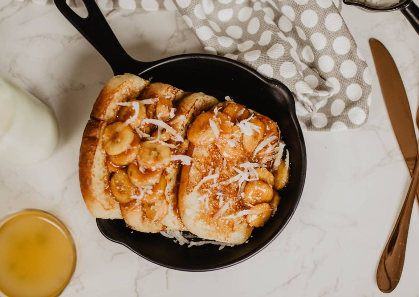 Coconut And Caramelized Banana French Toast