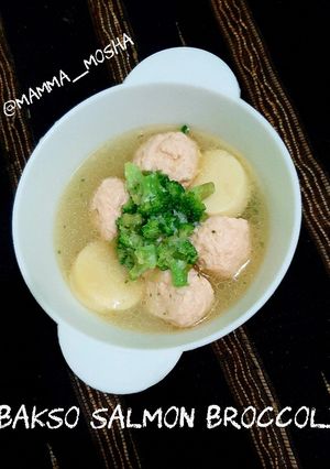 Foto resep Bakso salmon broccoli mpasi 1y+