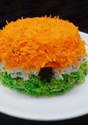 A picture of Tiranga pulao.
