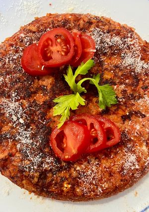 A picture of Tomato Rice Frittata 🍚🥫🍳.
