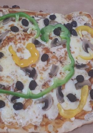 صورة لوصفة بيتزا 😍😍