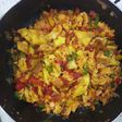 Stewed scrambled eggs