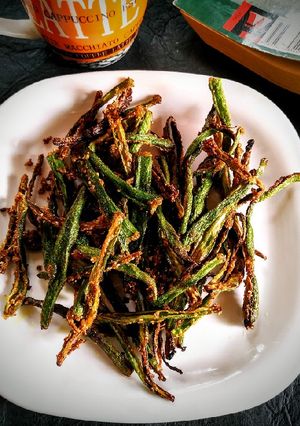 A picture of Kurkuri bhindi.