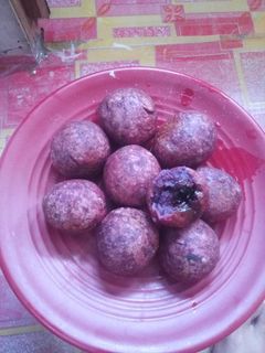 Foto resep Bola bola ubi ungu coklat lumer