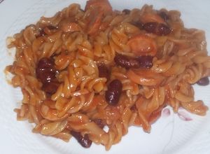 Virslis-babos tészta recept fotója