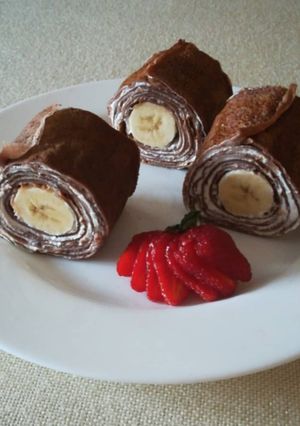 Banános palacsintatekercs recept fotója
