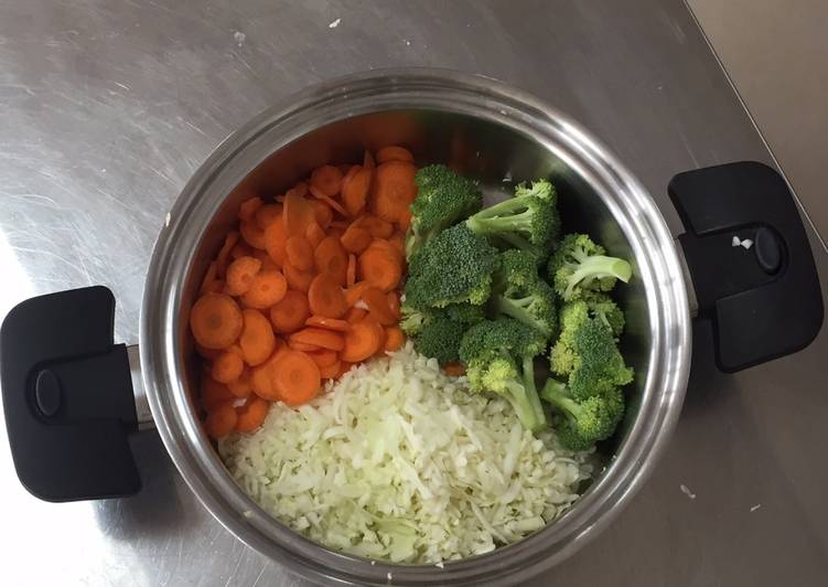 como cocinar verduras en agua