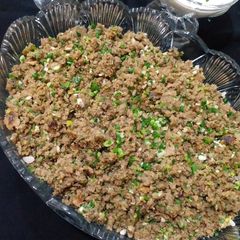 A picture of Hara lehsan(memoni dish).