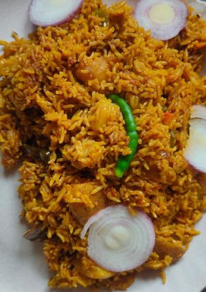 A picture of Potato Tahari /Aloo Tehari/Veg Tahari.