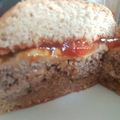 A picture of Trojan-Horse Almost-Turkey Burgers.