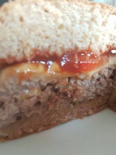 A picture of Trojan-Horse Almost-Turkey Burgers.