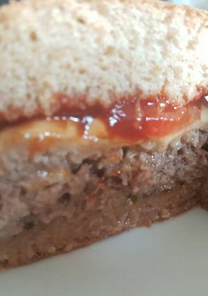 A picture of Trojan-Horse Almost-Turkey Burgers.