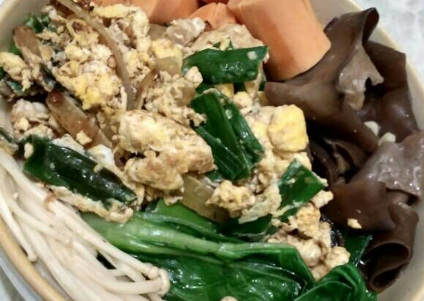 Mie Rebus Jamur Simple dan Enak
