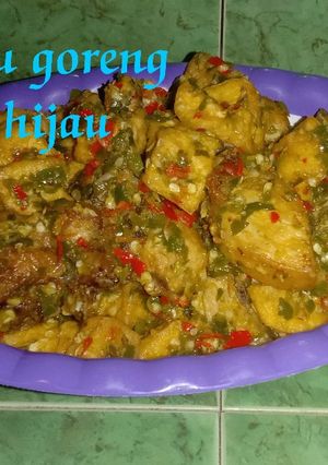 Foto resep Ayam tahu goreng balado hijau