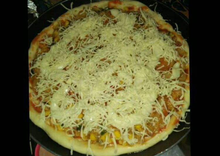 Pizza 🍕sederhana menggunakan teplon