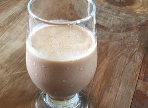 Una foto de Milkshake de banana y chocolate