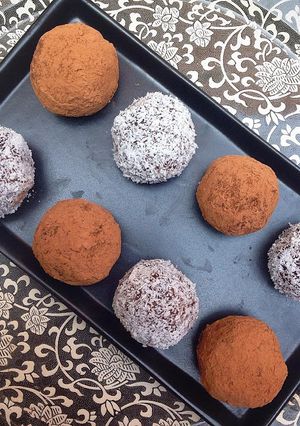 Una foto de Trufas veganas a base de garbanzo